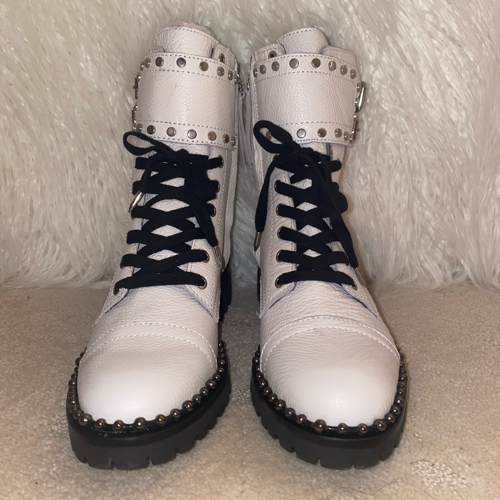 Sam Edelman White Combat Boots (size:7)